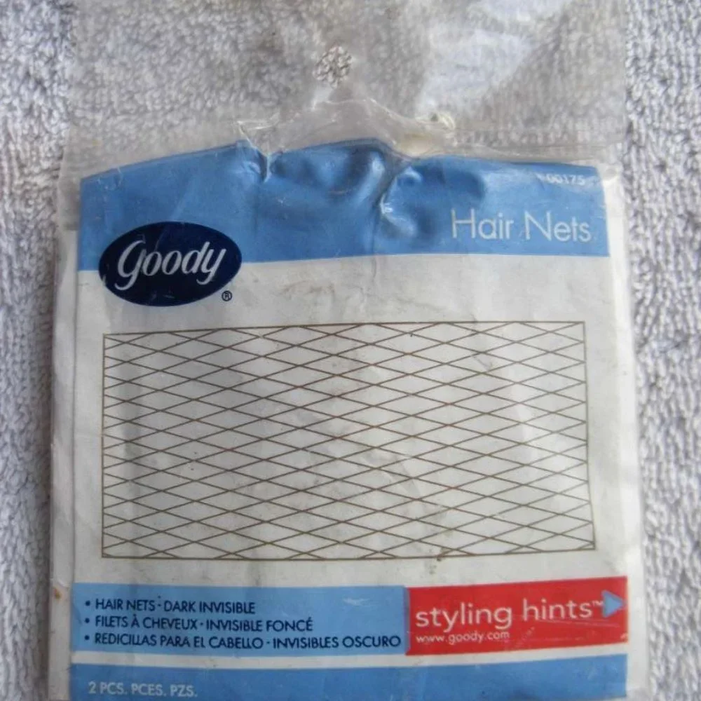 2 Goody Invisible Mesh Hair Nets Elastic Borders Edges Comfortable Hold Protect